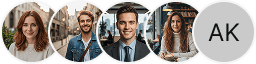 Multiple investor profile avatars on Waja Hartika trading review block